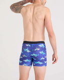 Saxx Volt Breathable Mesh Underwear - Shattered Sharks - Blue