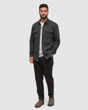 Tentree Men's Quilted Colville Shacket - Meteorite Black Heather