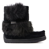 Manitobah Kid's Waterproof Faux Fur Snowy Owlet Mukluk - Black