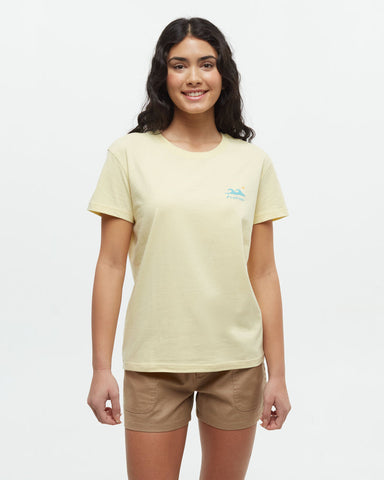 Tentree Women's Seaforestation T-Shirt - Sunray / Sea Blue