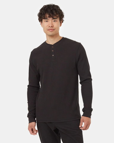 Tentree Mens TreeWaffle Longsleeve Henley