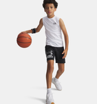 Under Armour Boys' UA Tech™ Logo Shorts - Black / Mod Gray - 001