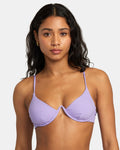 RVCA Womens Second Life Invert V Wire Bra Bikini Top