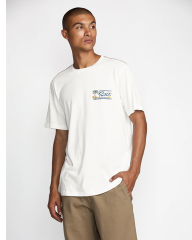 RVCA Mens Exotica SS Tee - Antique White