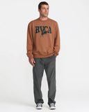 RVCA Mens Buck Crew Sweatshirt - Rawhide