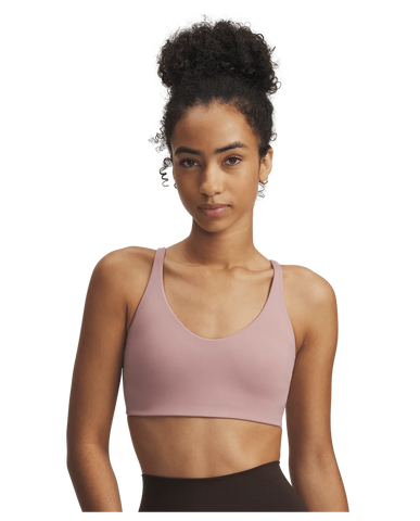 Under Armour Women's UA Motion Women's Sports Bra - Tourmaline Pink / White - 673