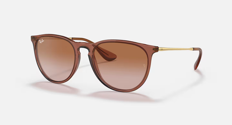 Ray-Ban Erika Sunglasses - Transparent Light Brown W/ Gradient Brown