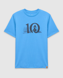 Tentree Mens Lake Life Logo T-Shirt - Blue Lagoon Graphite