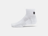 Under Armour Unisex UA Training Cotton 3-Pack Socks - White / Black - 100