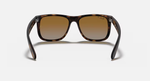 Ray-Ban Justin Sunglasses - Rubber Havana W/ Brown Grey Gradient Polar