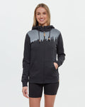 Tentree Womens Juniper Regular Fit Zip Hoodie - Meteorite Black Heather