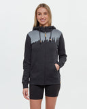 Tentree Womens Juniper Regular Fit Zip Hoodie - Meteorite Black Heather