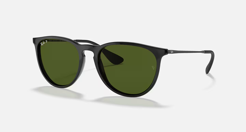 Ray-Ban Erika Sunglasses - Black W/ G-15 Green Polar