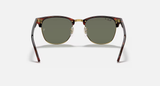 Ray-Ban Clubmaster Sunglasses - Tortoise on Arista W/ G-15 Green