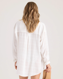 Volcom Women's Lived In Button Up 2 - Star White