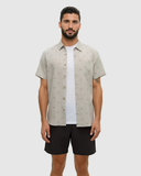 Tentree Mens Bike Around Mancos Collar Shirt Sleeve Shirt - Creek Stone / Bike Around
