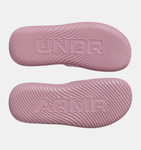 Under Armour Girls' UA Ignite Pro 8 Graphic Slides - Hushed Pink / Prime Pink / Metallic Gray Dawn - 662