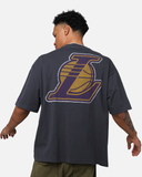 New Era Mens Los Angeles Lakers Oversized Logo T-Shirt