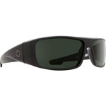 Spy Logan Sunglasses - Soft Matte Black - Happy Gray Green Polar