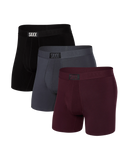 Saxx Underwear Ultra 3 Pack - Burnt Plum/Turbulence/Black