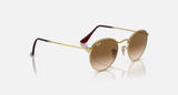 Ray-Ban Round Metal Sunglasses - Gold W/ Brown Gradient