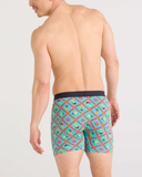 Saxx Ultra Super Soft Underwear - Pina Colada Plaid - Aqua