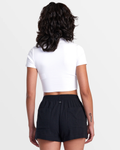 RVCA Womens Sawyer Cotton Crinkle Short - Black