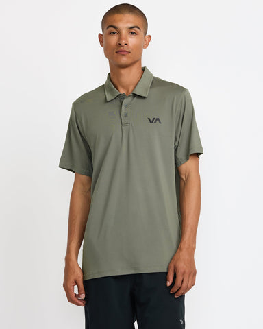 RVCA Mens Sport Vent Polo - Sage Leaf