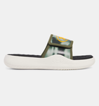 Under Armour Boys' UA Ignite Pro 8 Graphic Slides - Marine OD Green / City Khaki / Blaze Orange - 390