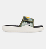 Under Armour Boys' UA Ignite Pro 8 Graphic Slides - Marine OD Green / City Khaki / Blaze Orange - 390