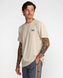 RVCA Mens Sport Vent Short Sleeve Tee - Light Khaki