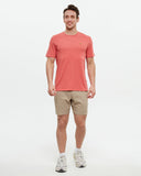 Tentree Mens Baker T-Shirt - Deep Coral Heather
