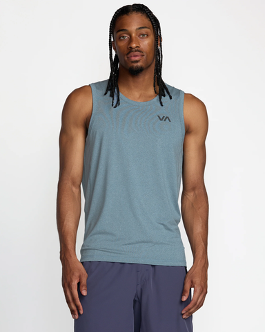 RVCA Mens Sport Vent Tank Top - Vintage Navy Heather