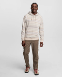 Tentree Mens Woodrow Brushed Cotton Hoodie - Sand Stone Multi Stripe