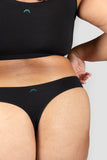 Huha Women's Low Profile Thong Mineral Undies - Black