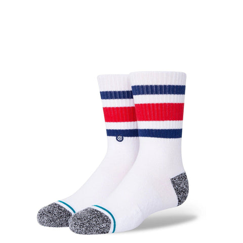 Stance Kids Boyd Crew Socks - White Blue