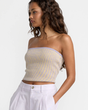 RVCA Womens Cece Tube Top - Blue Plum