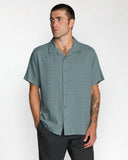 RVCA Mens Vacancy Short Sleeve Shirt - Lead