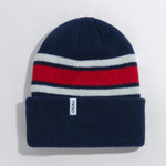 Coal The Haines Recycled Wool Beanie - Navy/Red