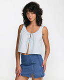 RVCA Women's Raya Top - Crystal Blue