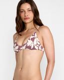 RVCA Women's Something Else Crossback Bikini Top - Terra Brown