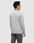 Tentree Mens Secret Sasquatch Longsleeve - Harbour Grey Heather / Blue Bell