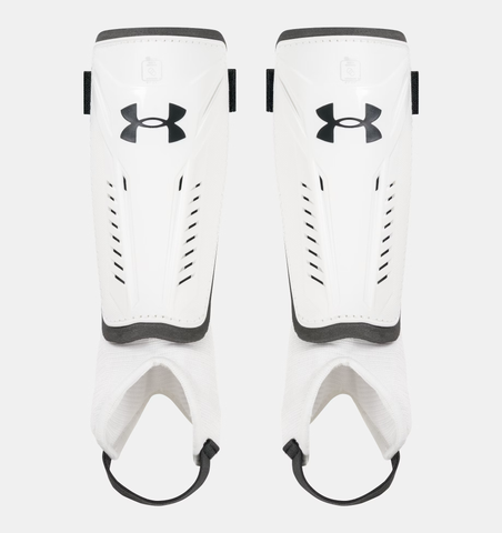 Under Armour Kids' UA Challenge Shin Guards - White / Halo Gray / Black - 100