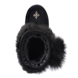 Manitobah Kid's Waterproof Faux Fur Snowy Owlet Mukluk - Black