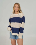 Salty Crew Women Signal Knit Crew - Bright Navy