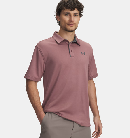 Under Armour Men's UA Tech Polo - Maroon Mist / Pitch Gray - 651