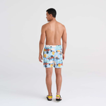 Saxx Mens Oh Buoy Stretch Volley 7" Swim Short - Baja Bound - Chambray Multi