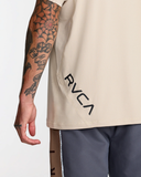 RVCA Mens Sport Vent Short Sleeve Tee - Light Khaki