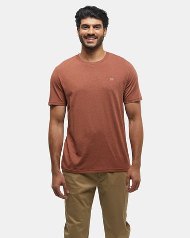 Tentree Mens Embroidered Ten T-Shirt - Sequoia Heather Khaki