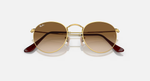 Ray-Ban Round Metal Sunglasses - Gold W/ Brown Gradient
